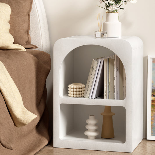 Artiss Bedside Table White ARCHED