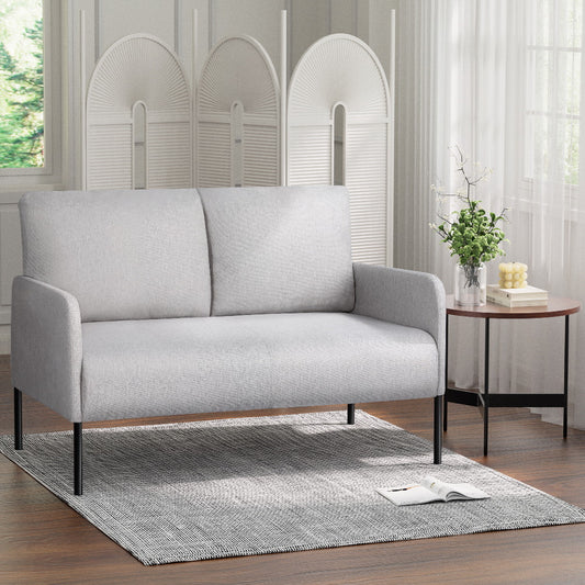 Artiss 2-Seater Sofa Linen Loveseat - Grey